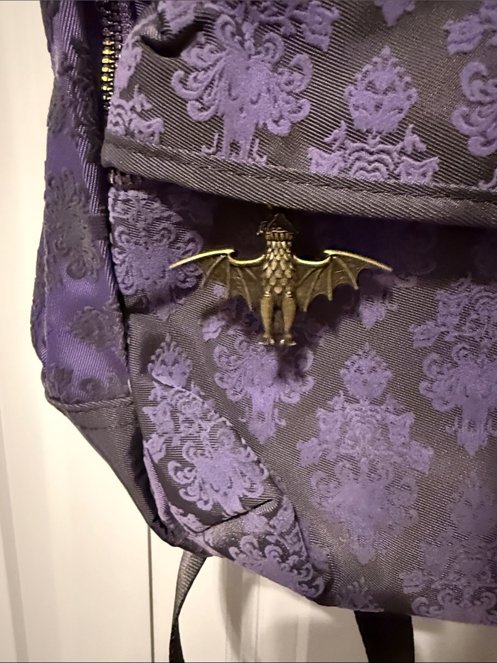 Haunted Mansion Purple Patterned Backpack - Picture 3 of 4